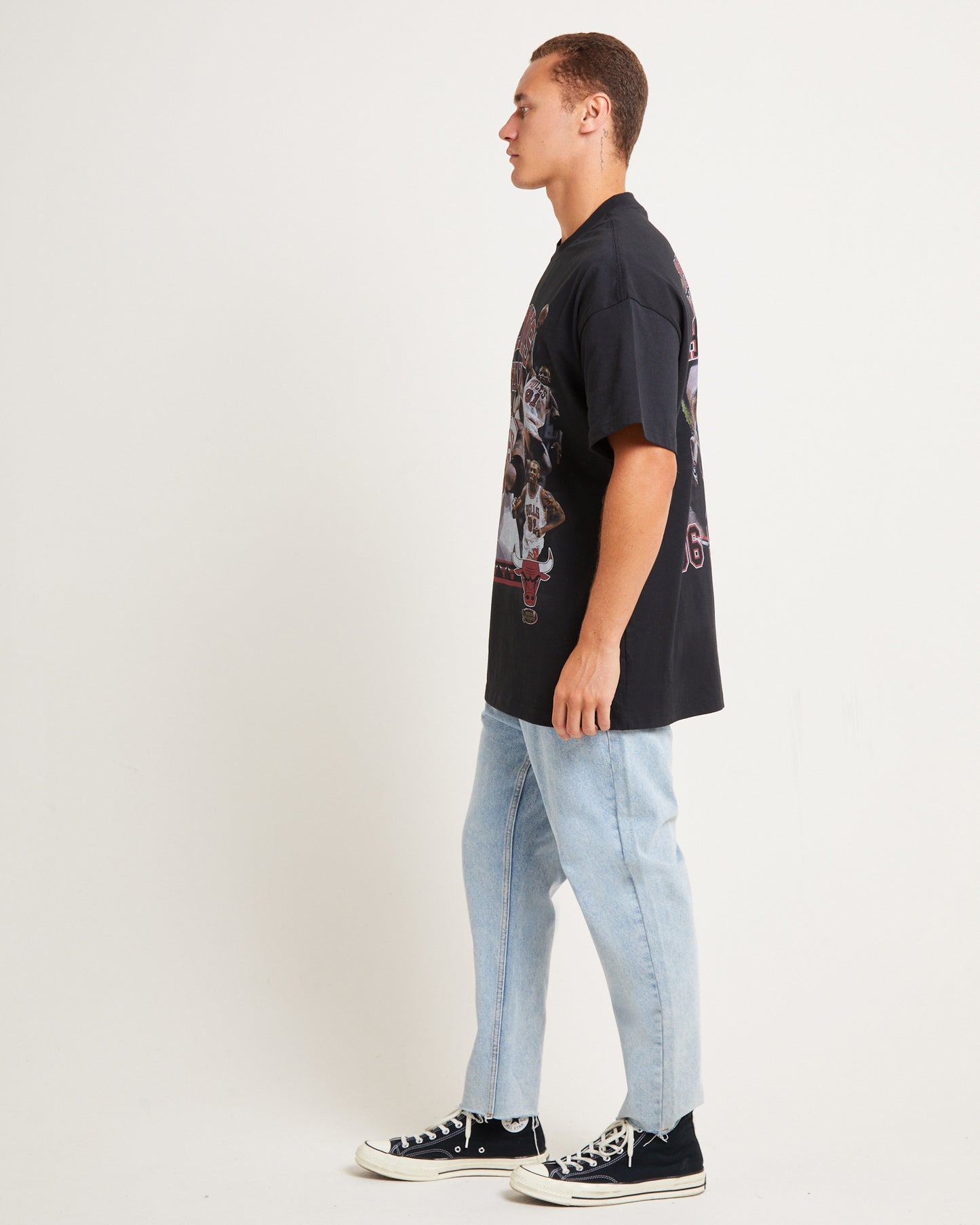 Rodman Photo Short Sleeve T-Shirt in Faded Black