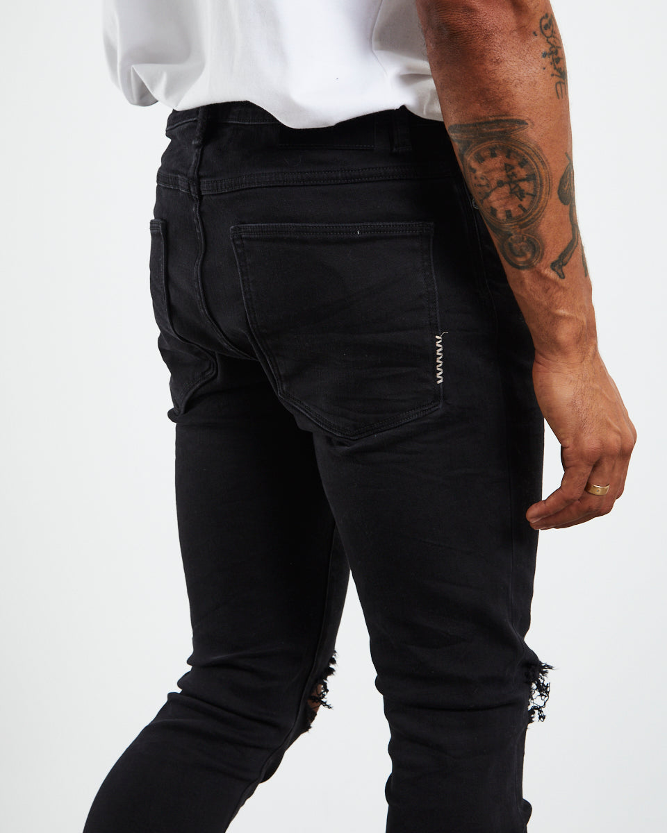 Rebel Skinny Denim Jeans Friction