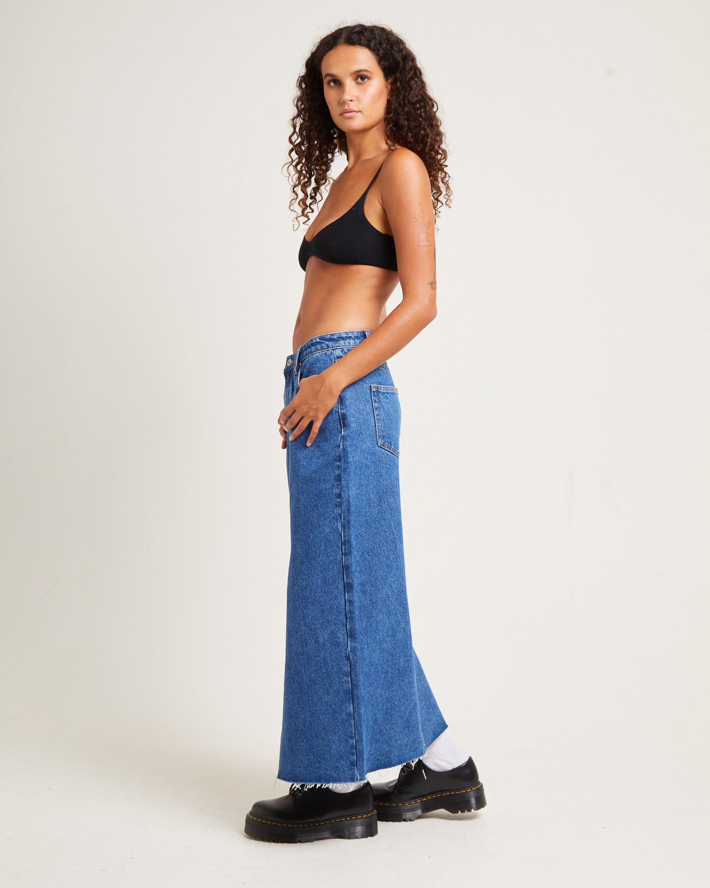 Eva Maxi Denim Skirt Moody Blue