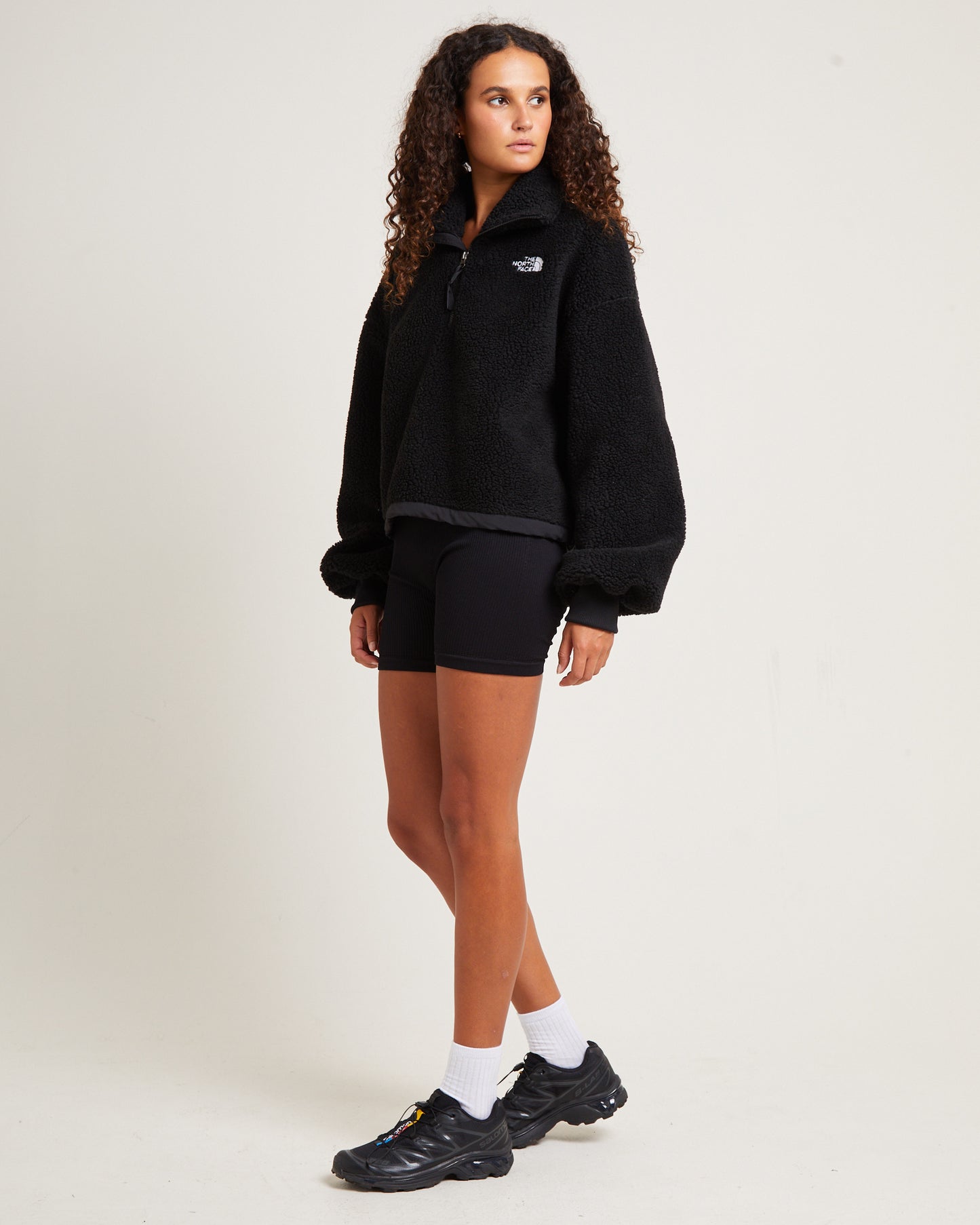 Platte Sherpa Quater Zip Jumper Black