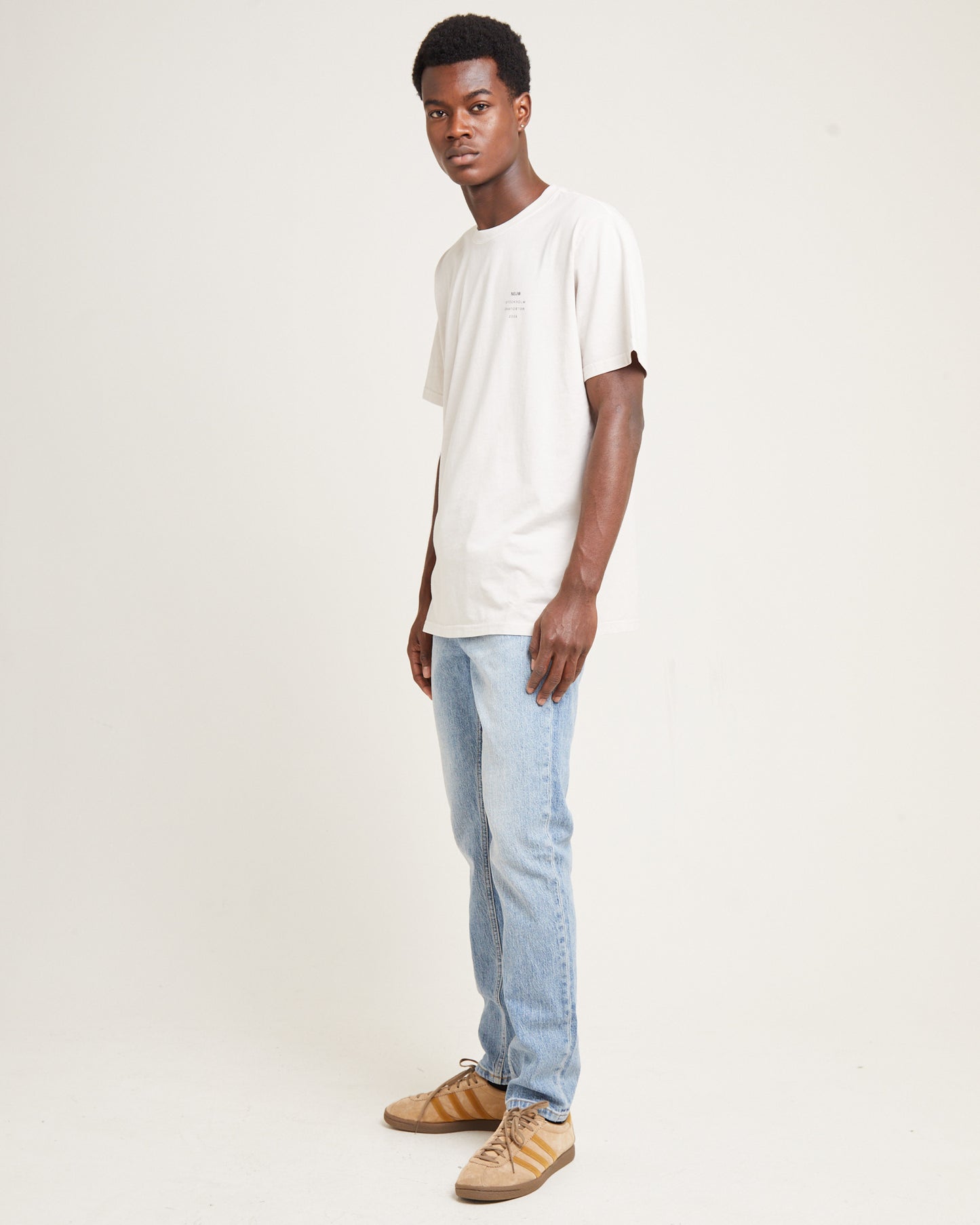 Organic Neuw Band Short Sleeve T-Shirt Washed Stone