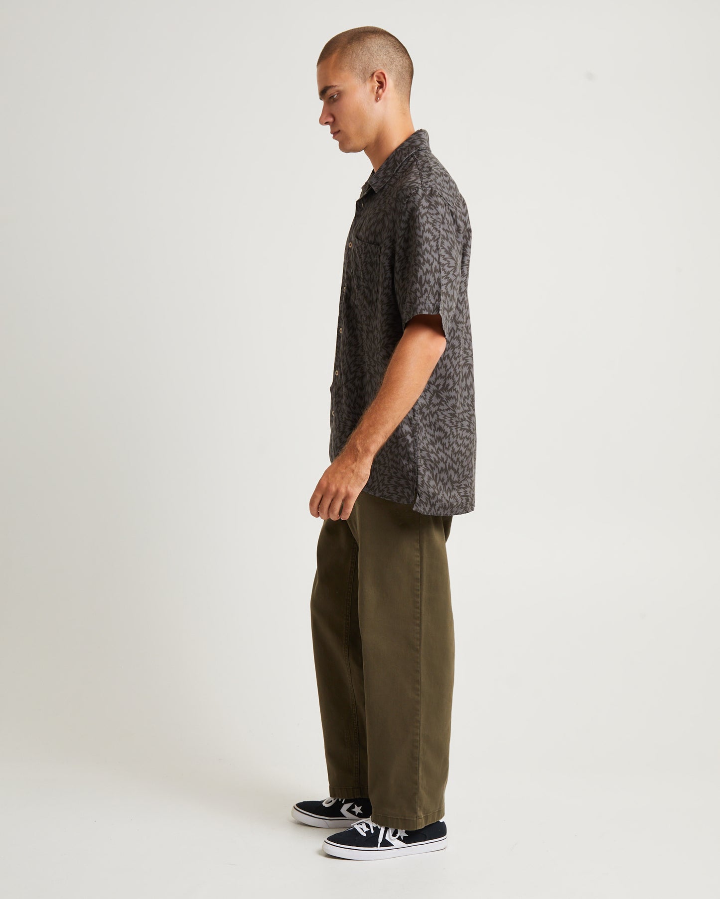 Curtis Short Sleeve Shirt Spike Black
