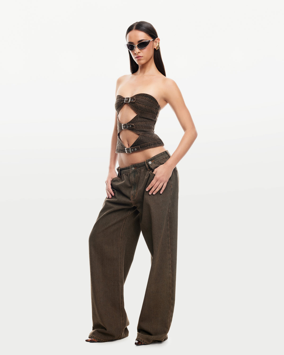 Buckle Corset Top PETROL