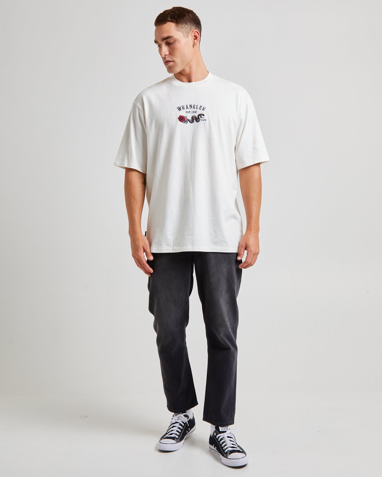 Snake Slacker Short Sleeve T-Shirt Vintage White