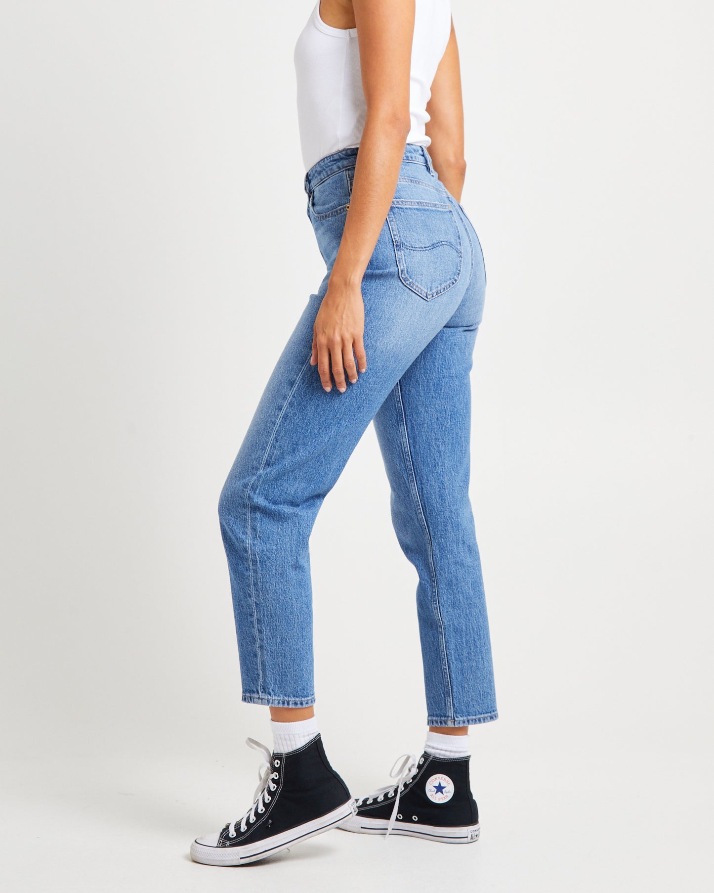 High Mom Denim Jeans Anemone