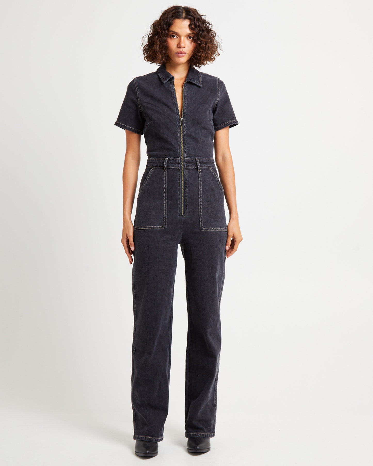 Grace Boilersuit Wideleg Hollaback Black