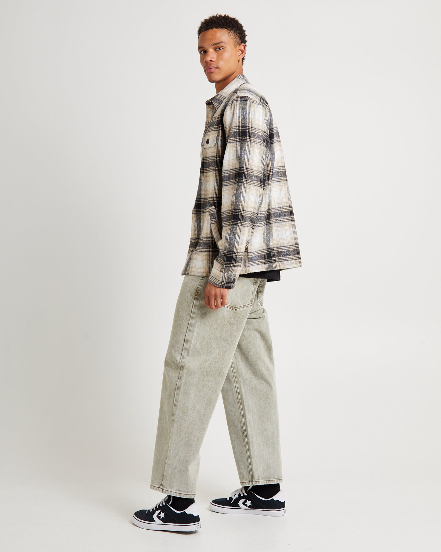 Lined Overshirt Black/Tan
