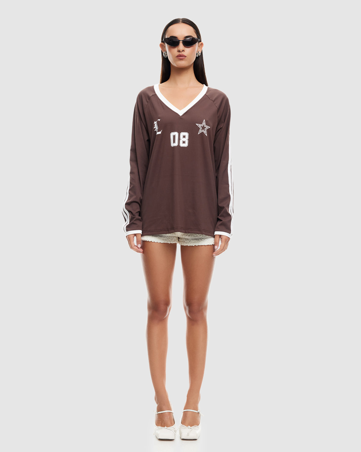 Spectate Long Sleeve Top COFFEE