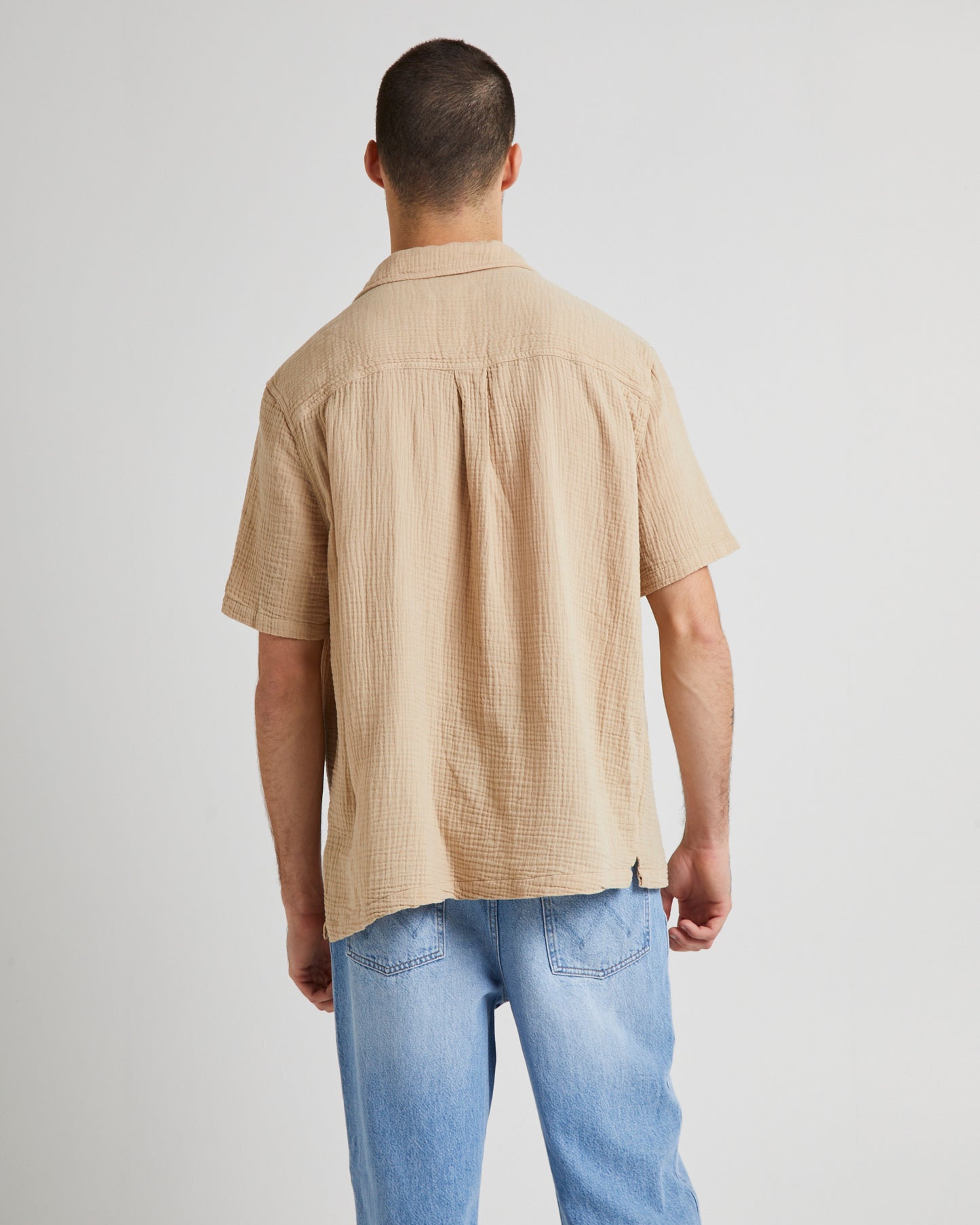 RESORT SHIRT CREPE DRIFTWOOD