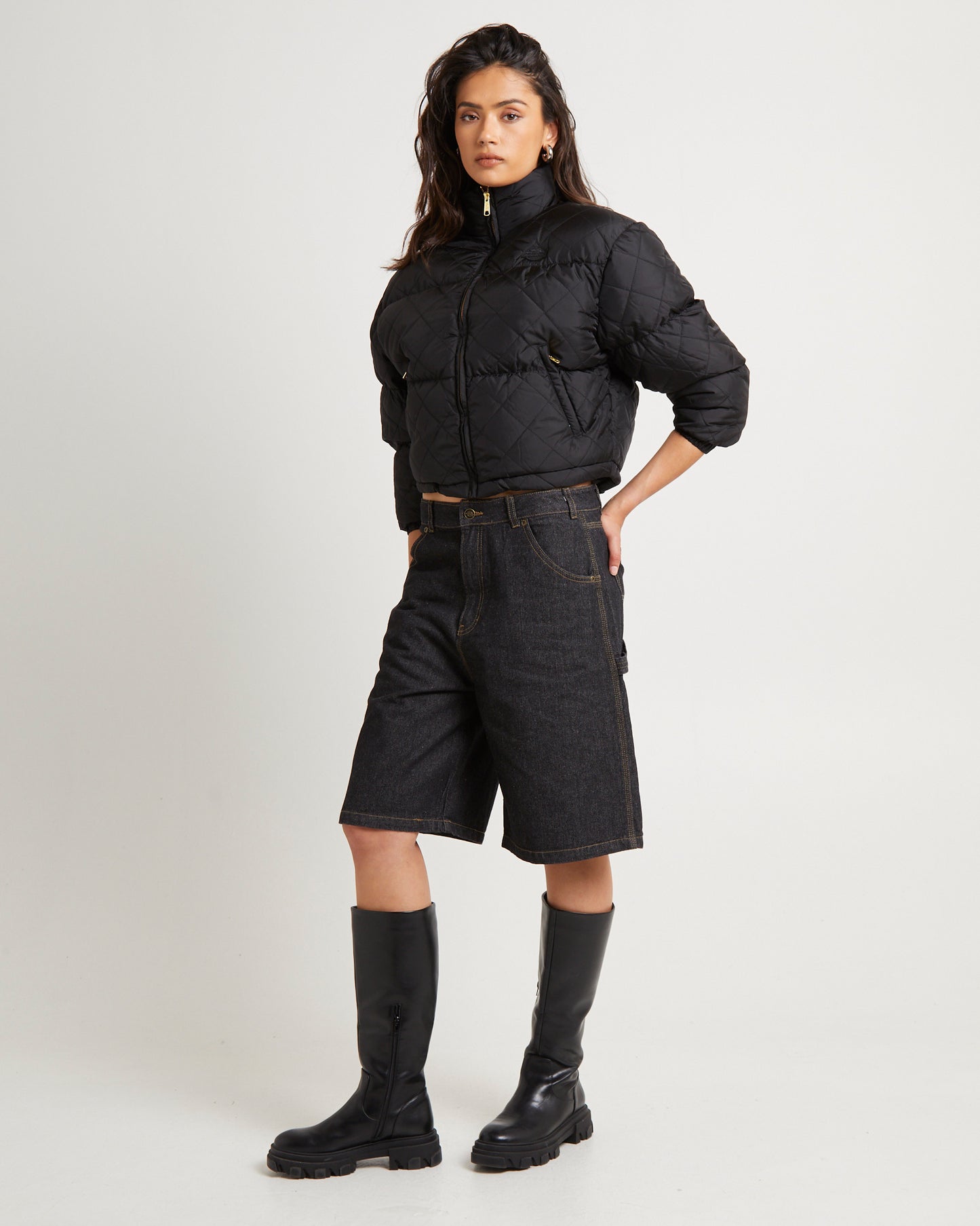 Lamkin Quilted Puffer Jacket Black