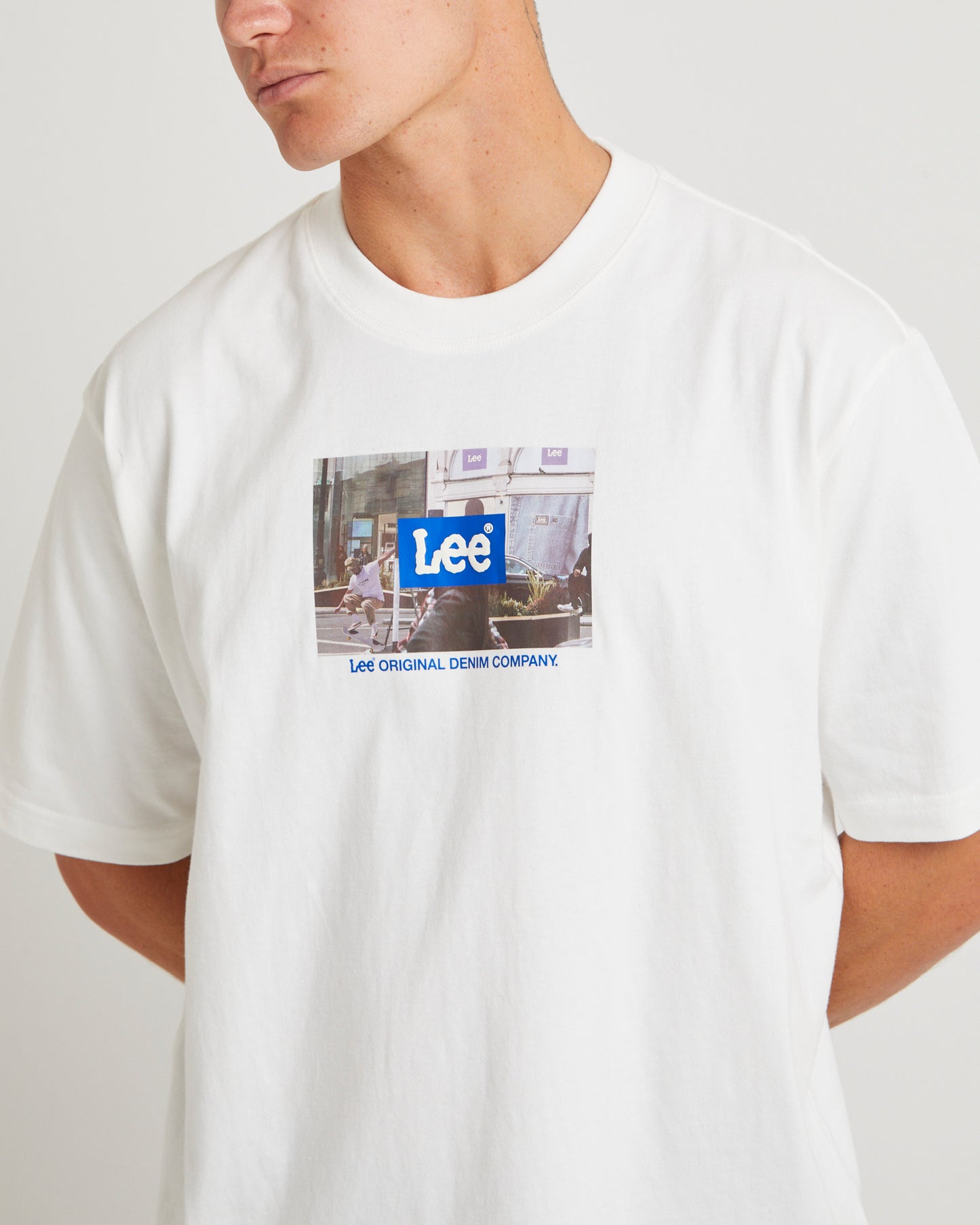 Box Logo Baggy T-Shirt Vintage White