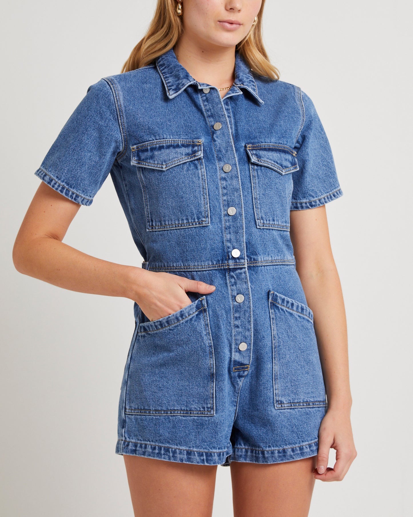 Short Denim Coverall Chantell
