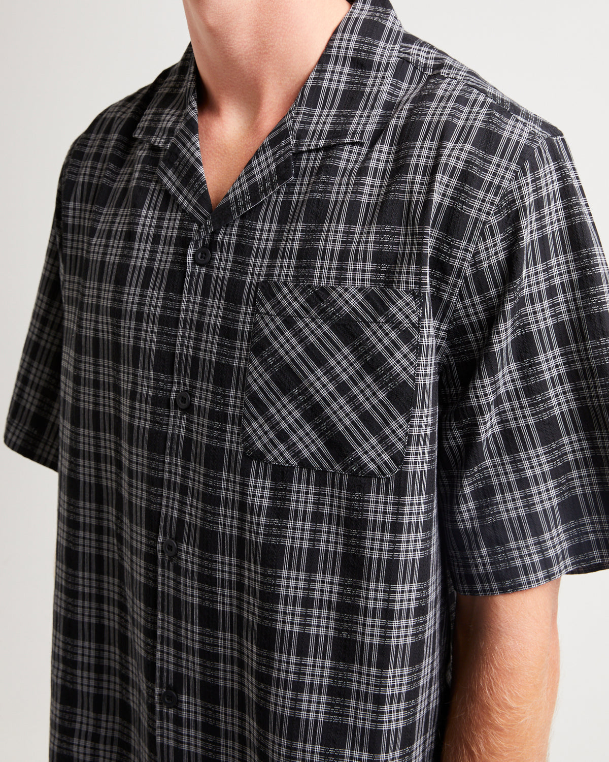 Archibald Cropped Resort Shirt BLACK