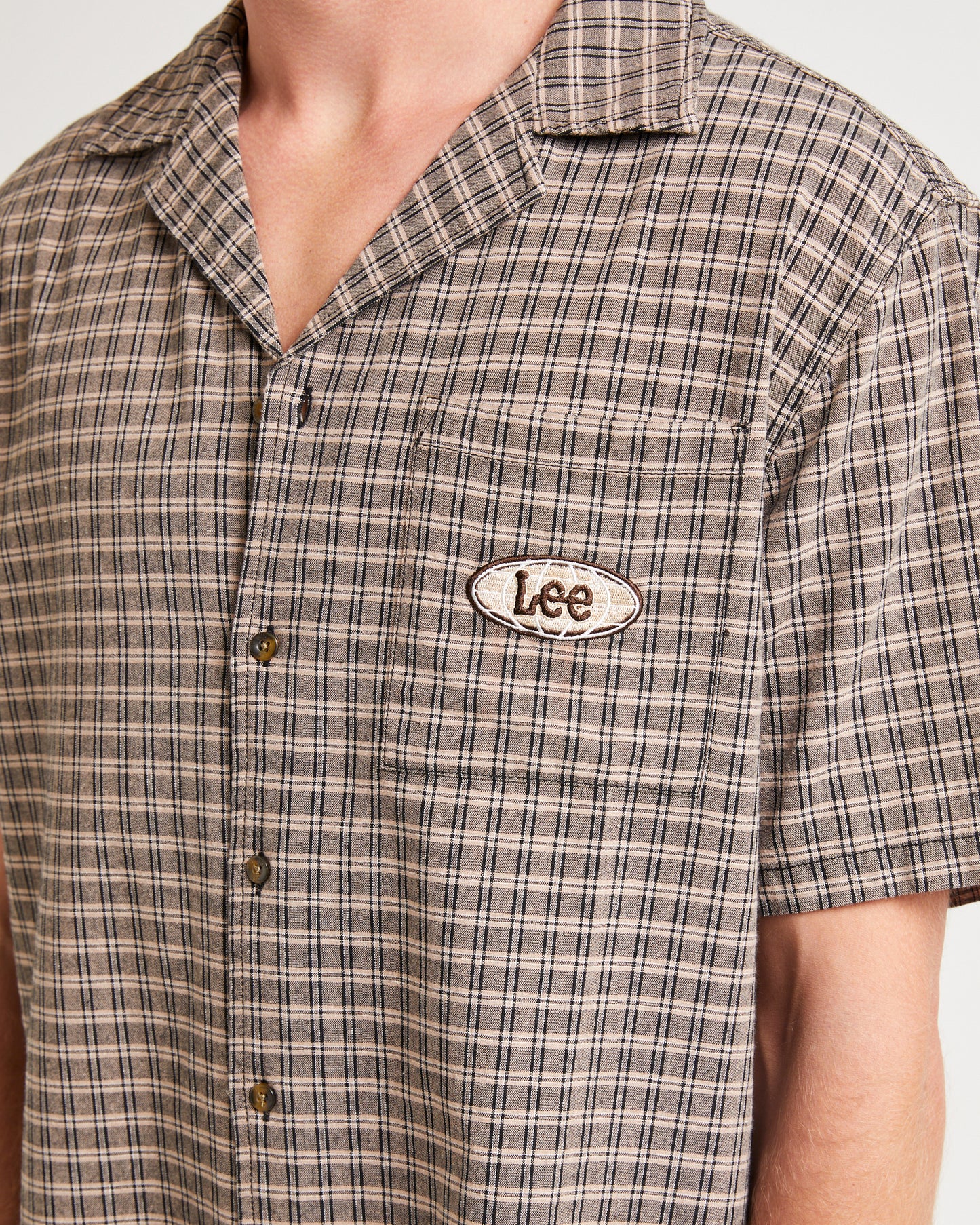 Holiday Shirt Sand Slate Check