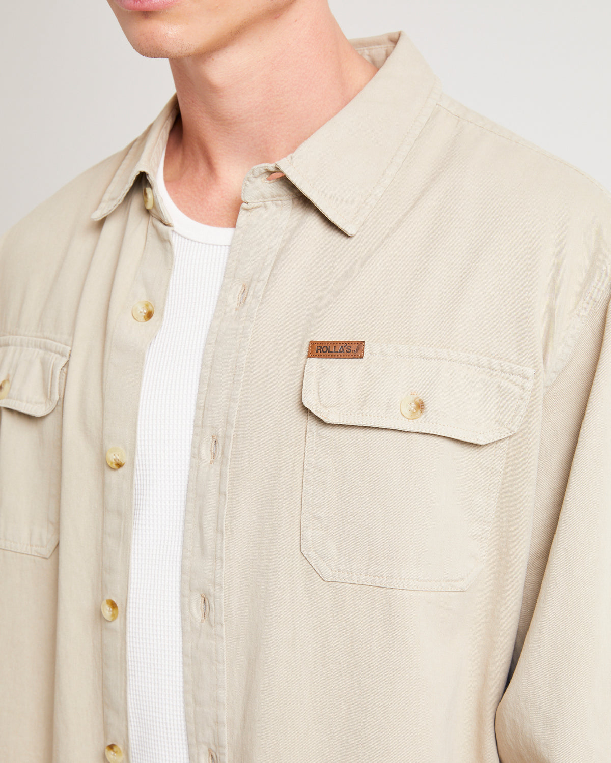 Trailer Drill Long Sleeve Shirt STONE