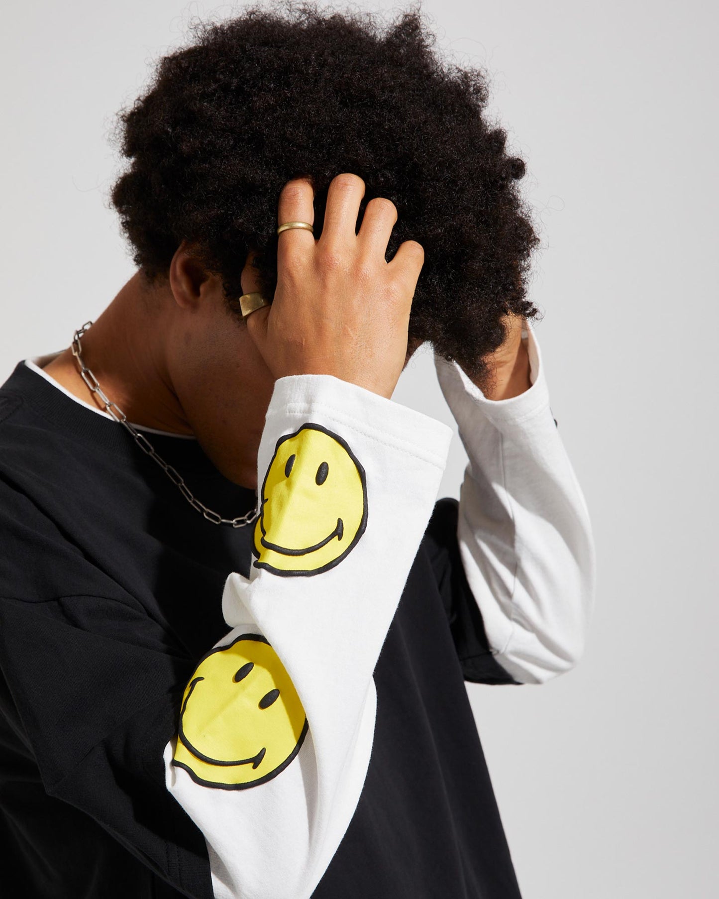 Insight x Smiley Beam Double Layer Long Sleeve T-Shirt