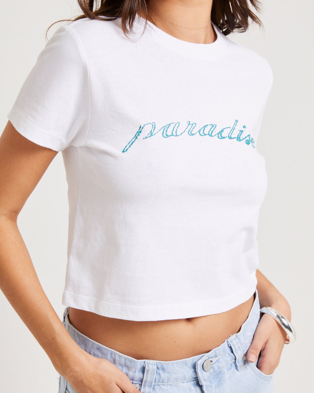 Paradise Cropped T-Shirt WHITE