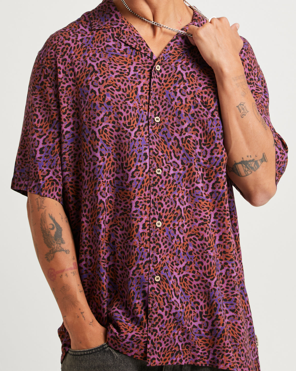 Trigger Short Sleeves Resort Shirt PURPLE