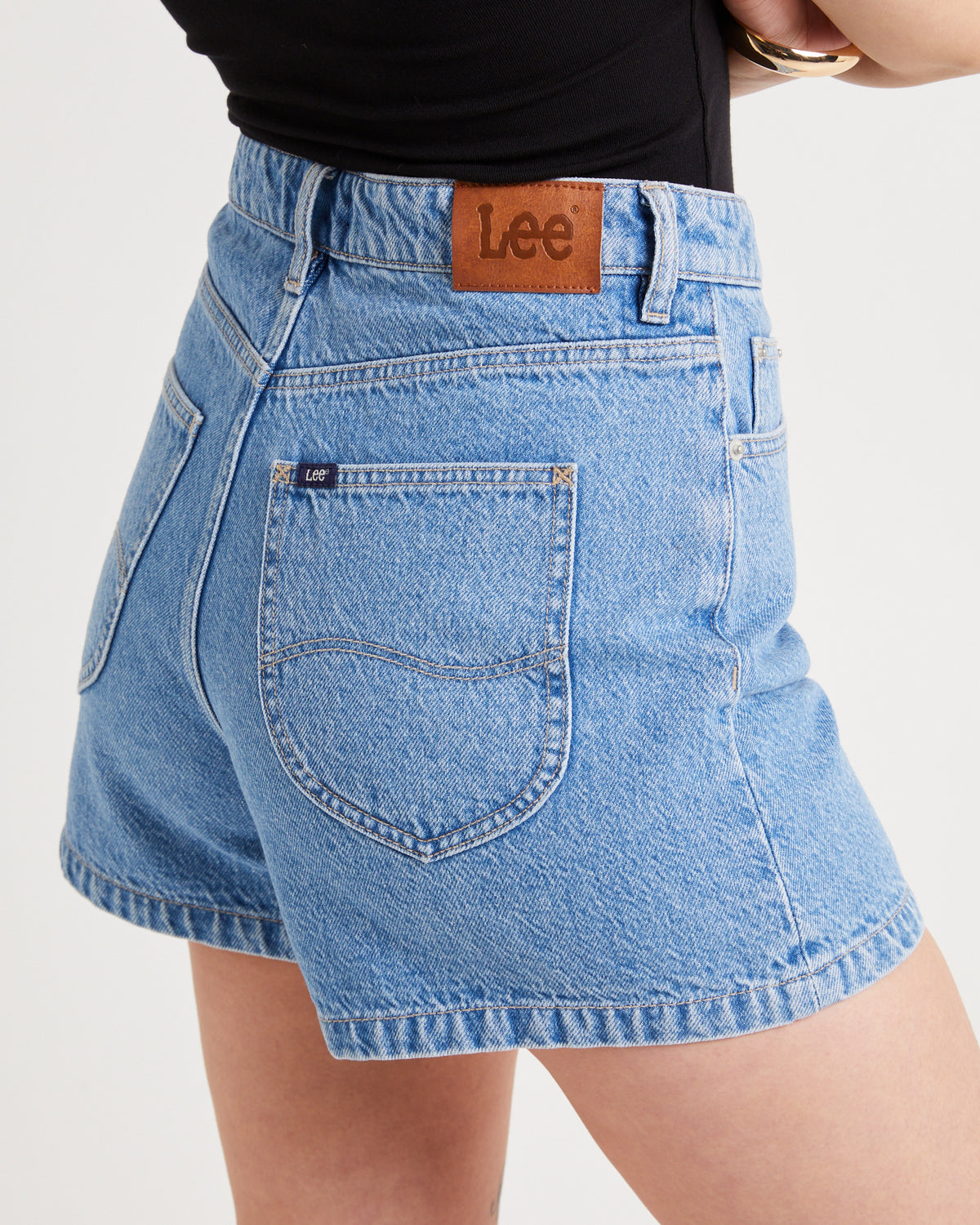 High Relaxed Denim Shorts BROOKLYN BLUE