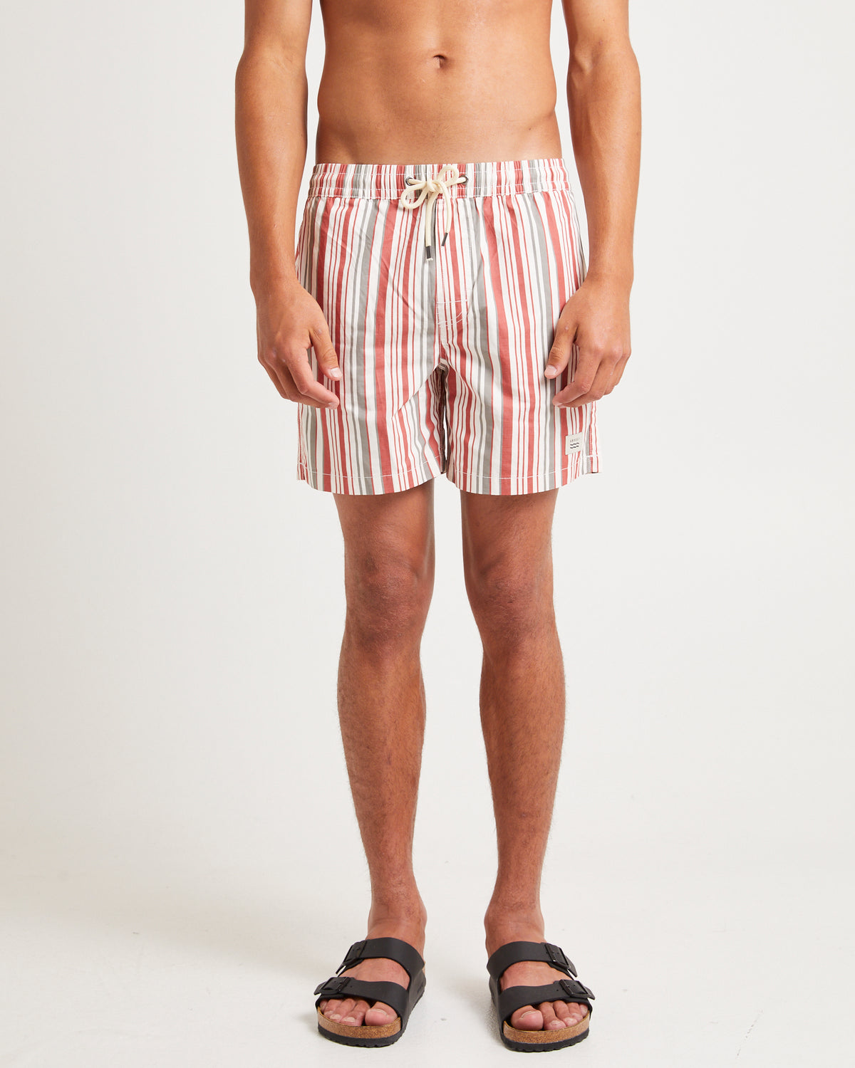 Galvin Striped Boarshorts RED