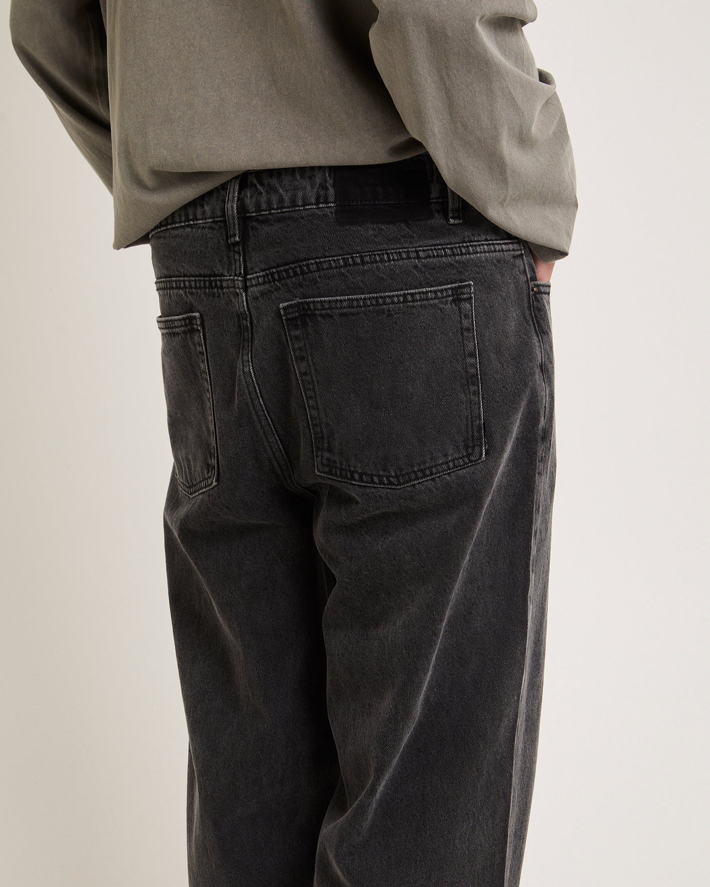 Knocker Wide Leg Denim Jeans AFTERS BLACK