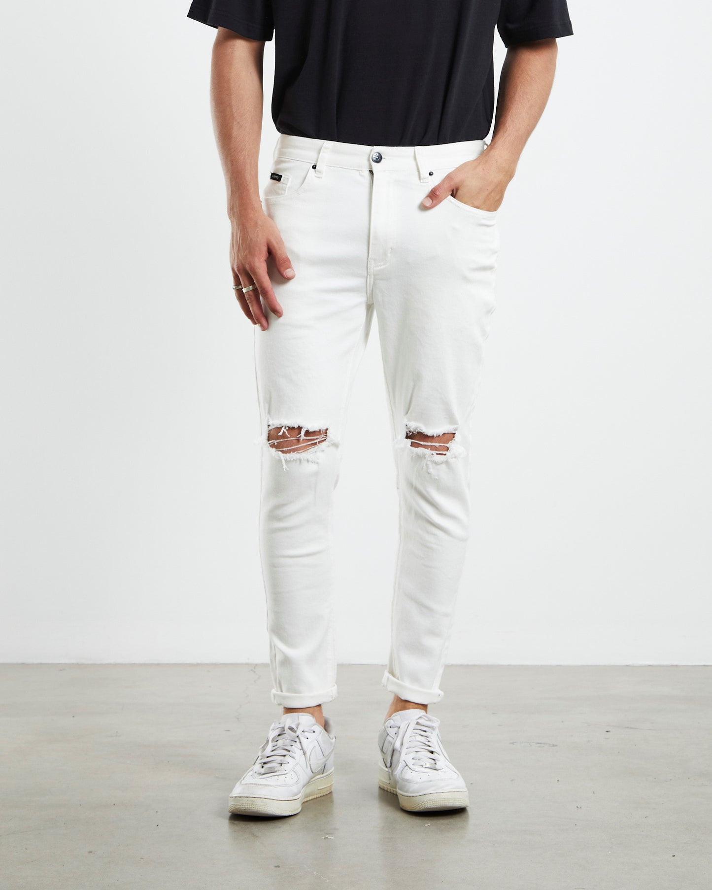 Offset Jeans White