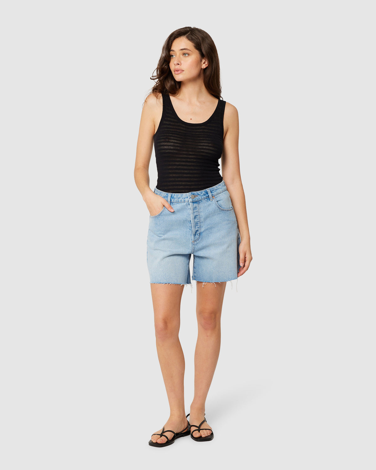 90's Relaxed Denim Shorts LIGHT VINTAGE BLUE