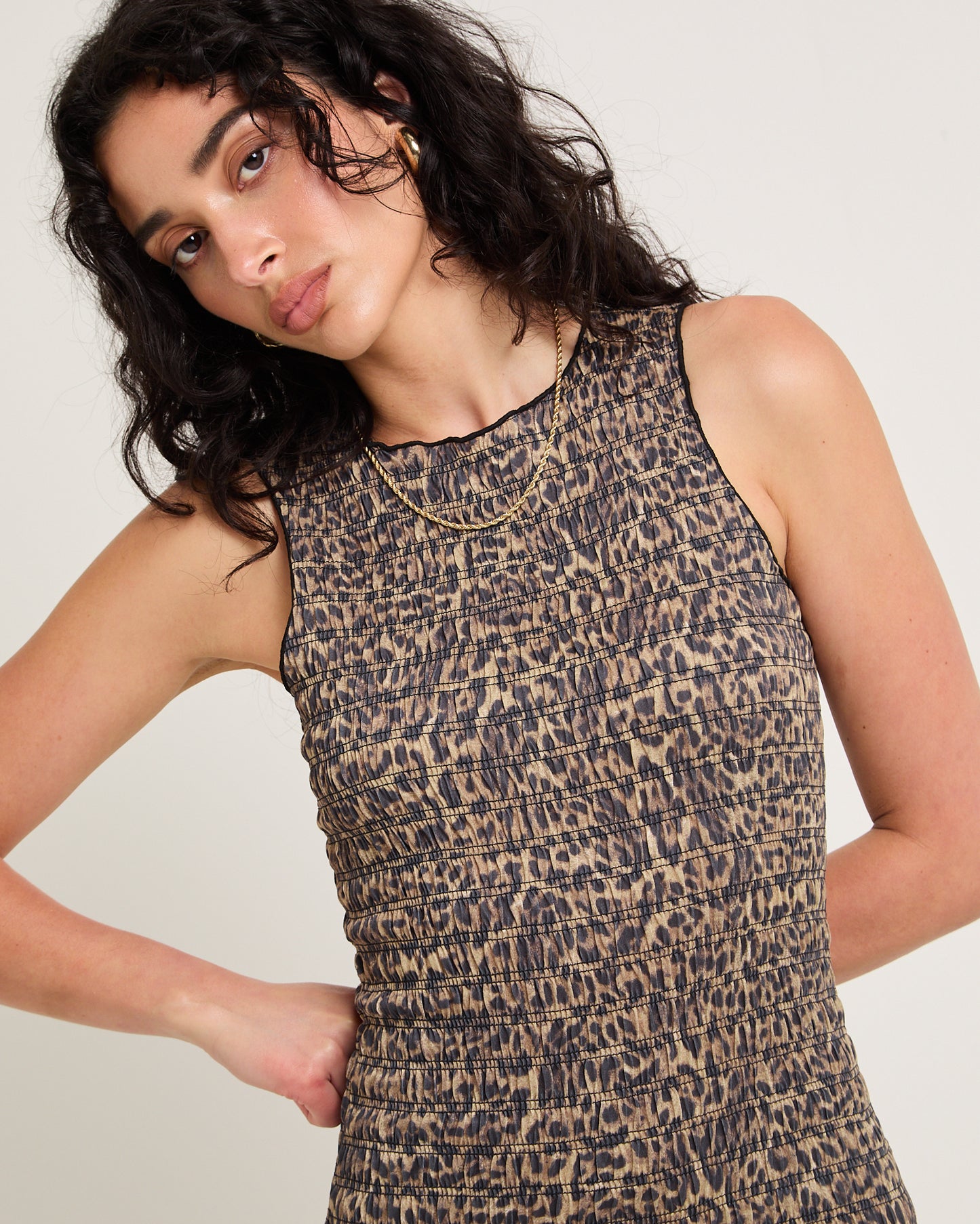Leopard Drew Mini Dress