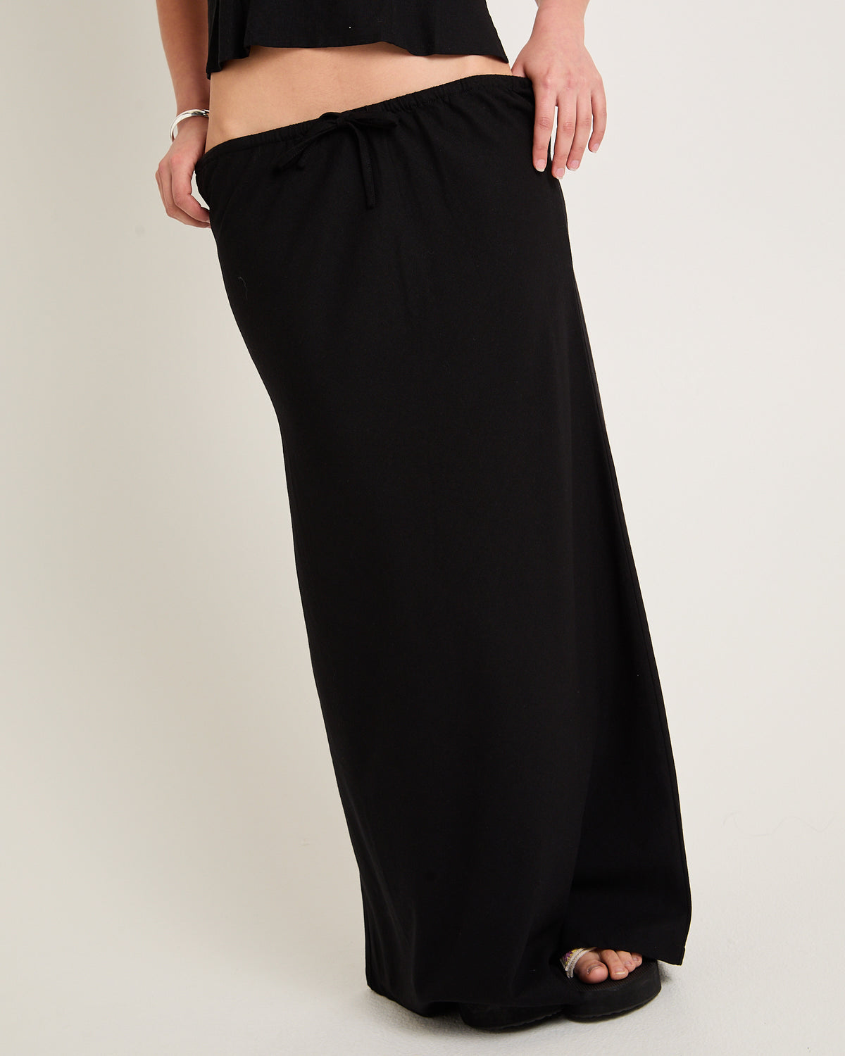Sandy Tie Front Skirt BLACK