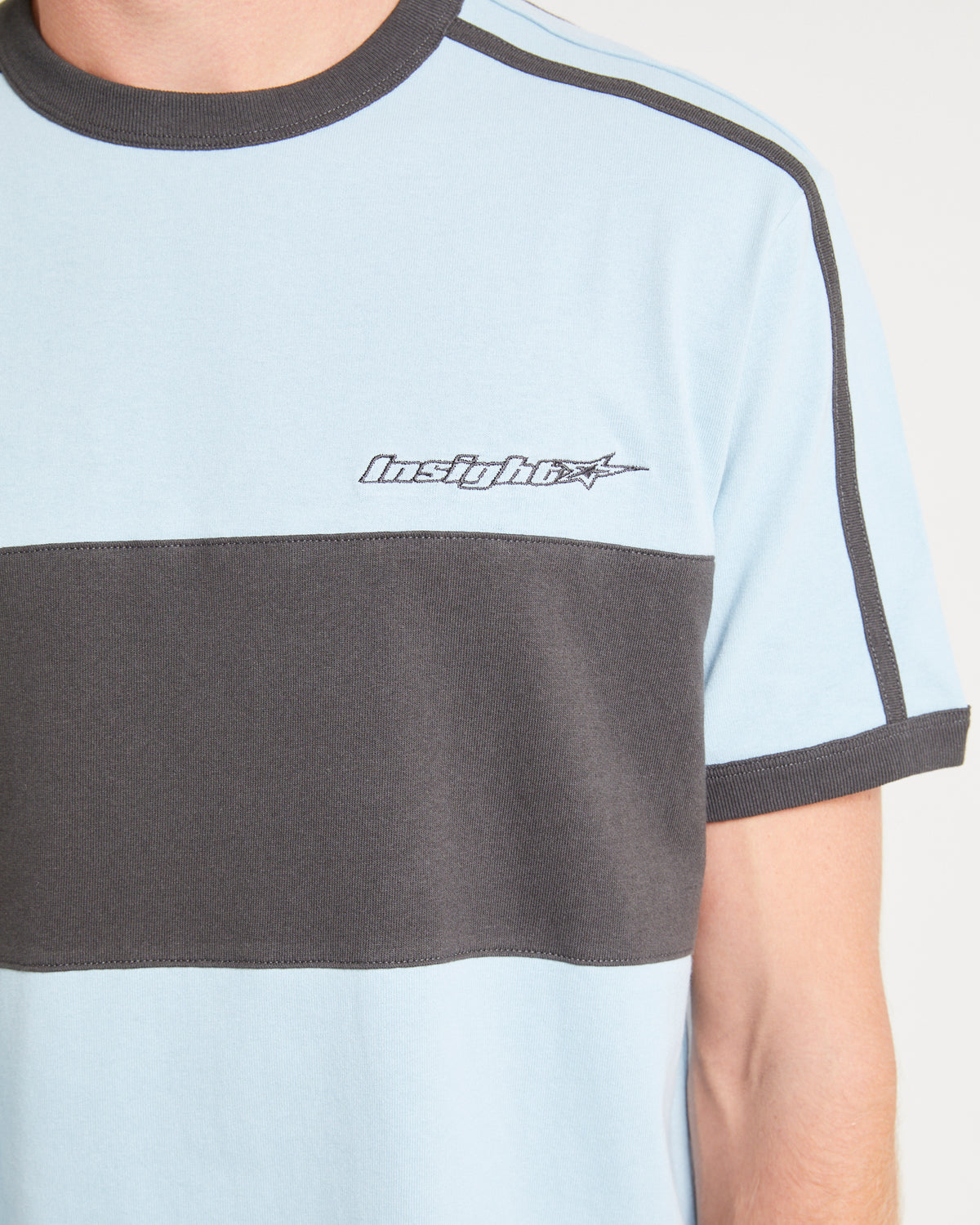 Nights Panelled Ringer T-Shirt POWDER