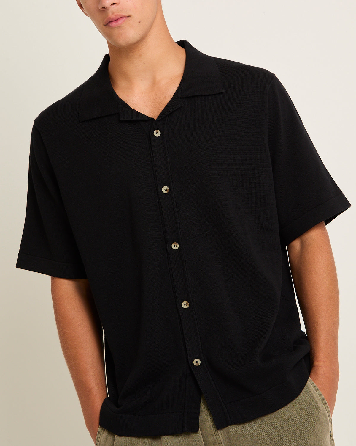Bowler Knit Classic Shirt BLACK