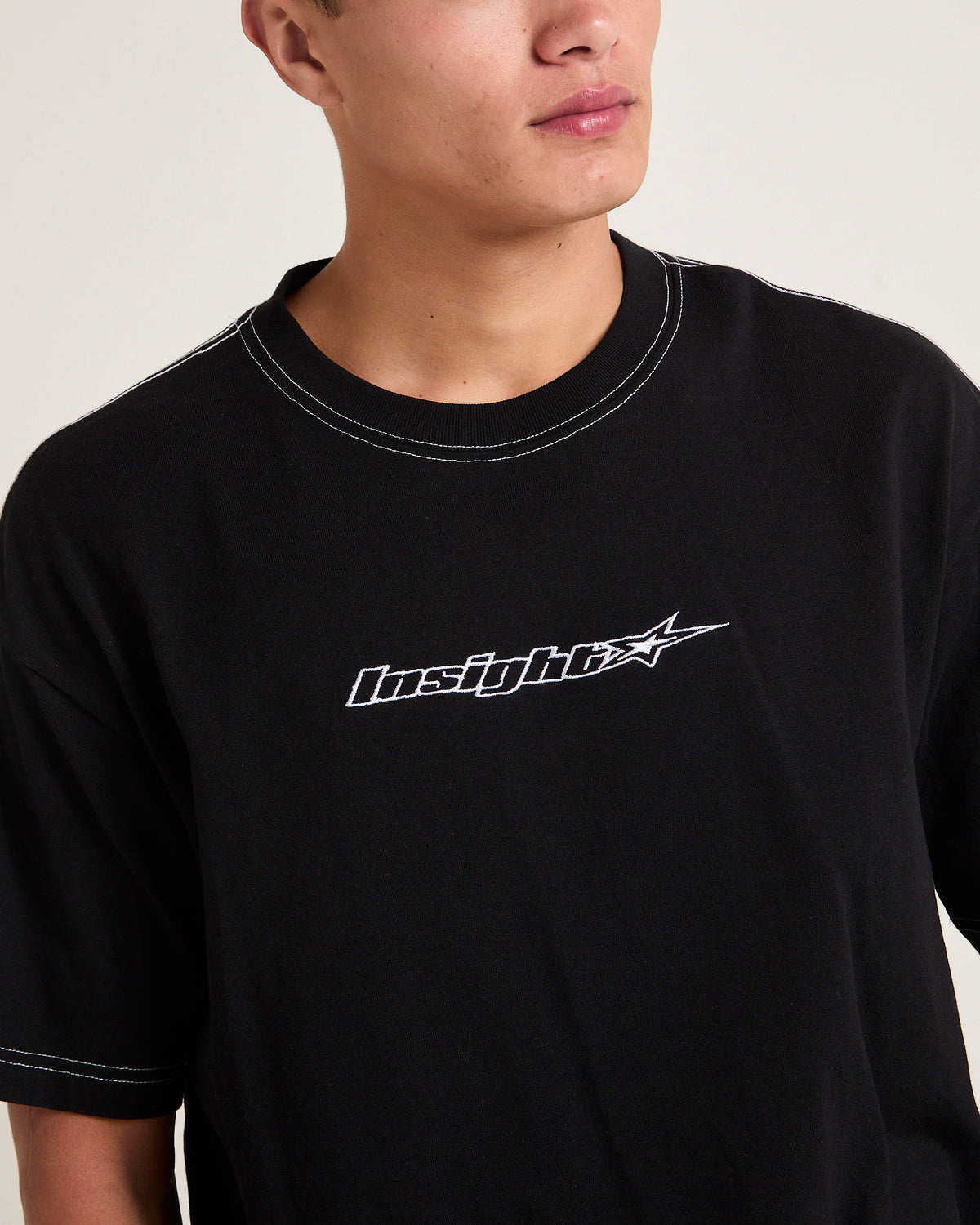 Nights Contrast T-Shirt BLACK