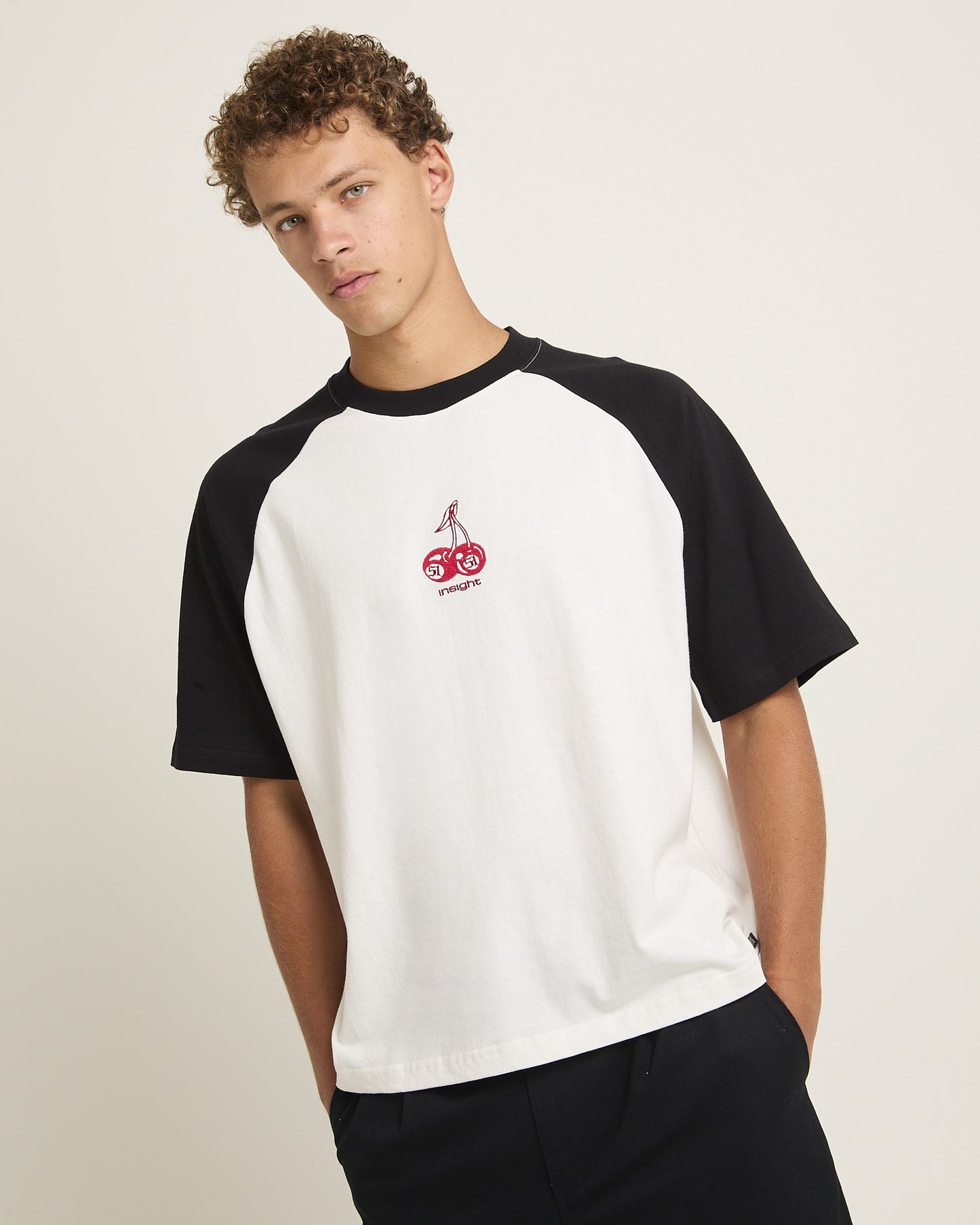 Cherries Raglan Cropped T-Shirt