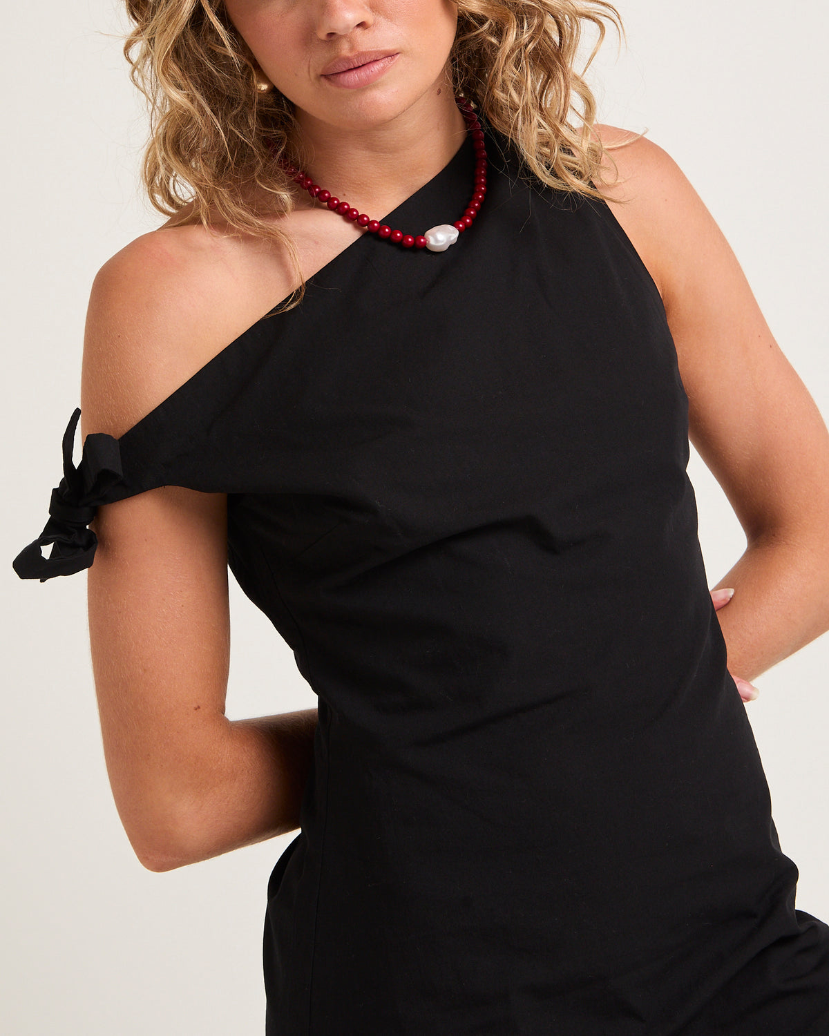 Raelyn One Shoulder Dress BLACK