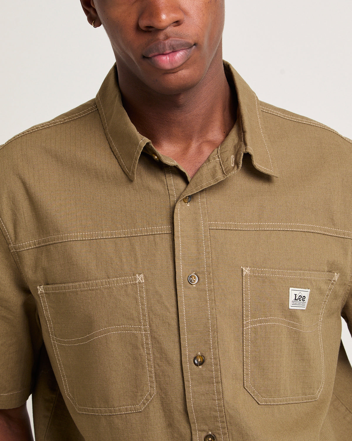 Lee Utility Short Sleeve Shirt RIPSTOP KHAKI