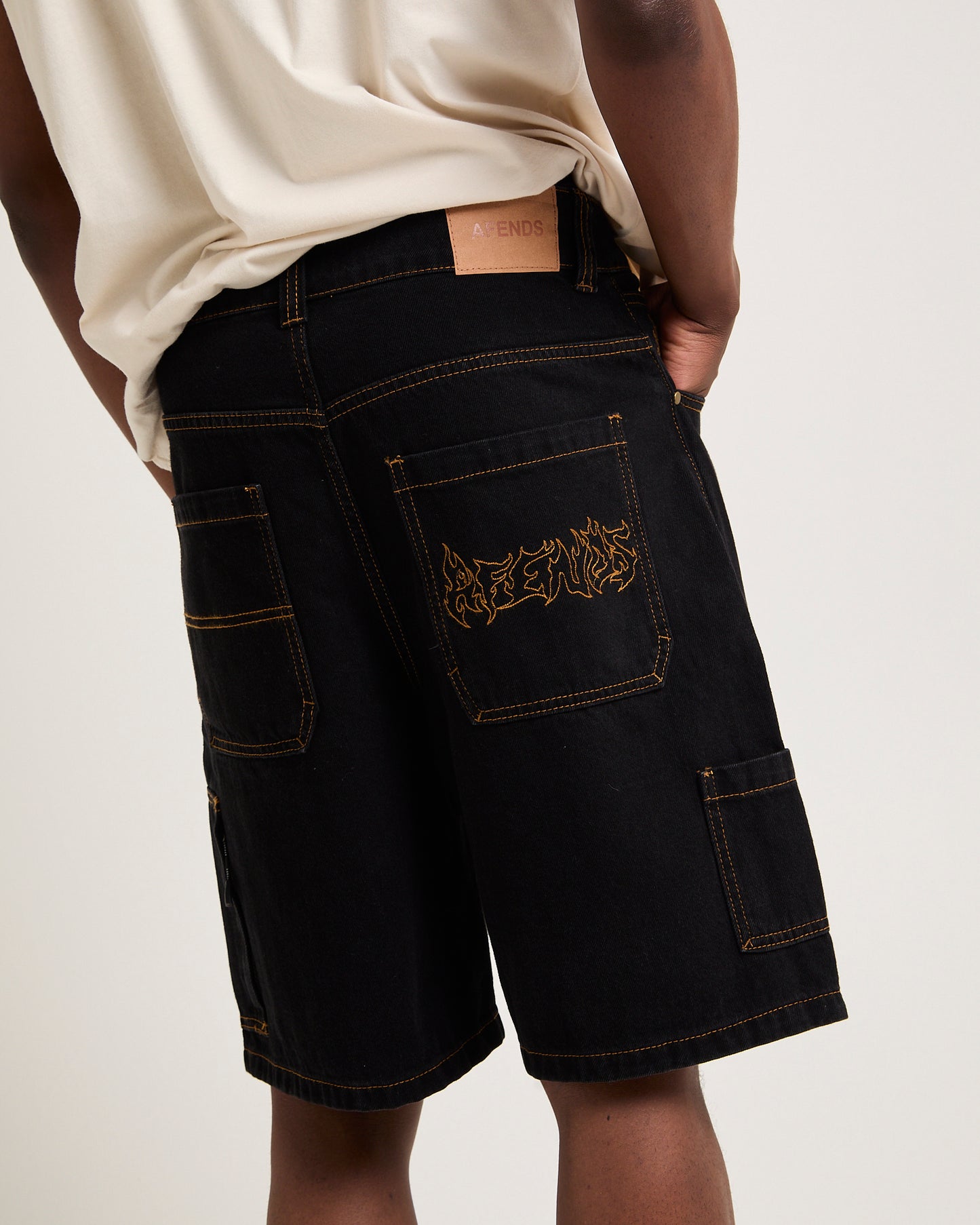 Scorched Harper Denim Baggy Fit Carpenter Shorts