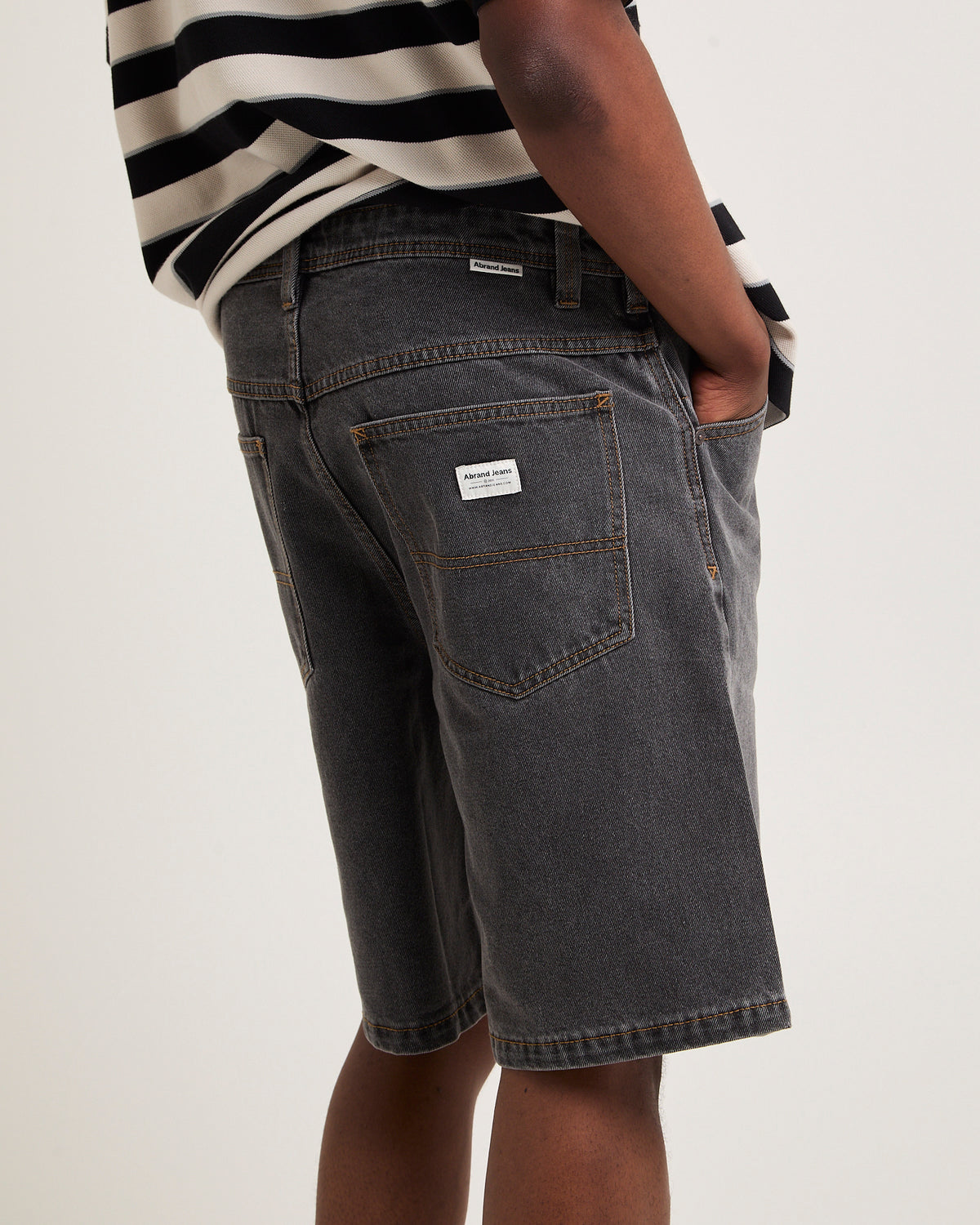 A5 Baggy Denim Shorts Dustin WASHED BLACK