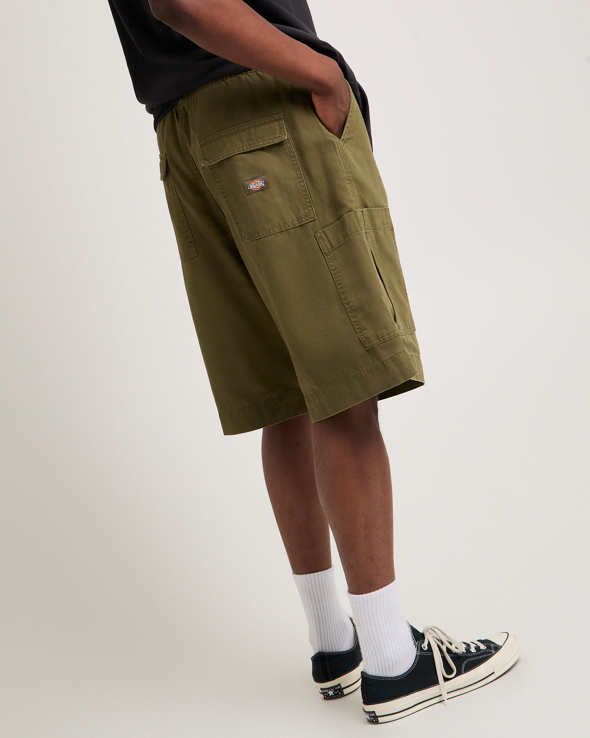 Dickies Cargo Chute Denim Shorts RINSED MOSS