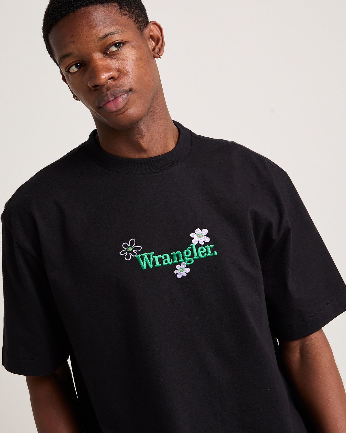 Daisies Boxcar T-shirt BLACK