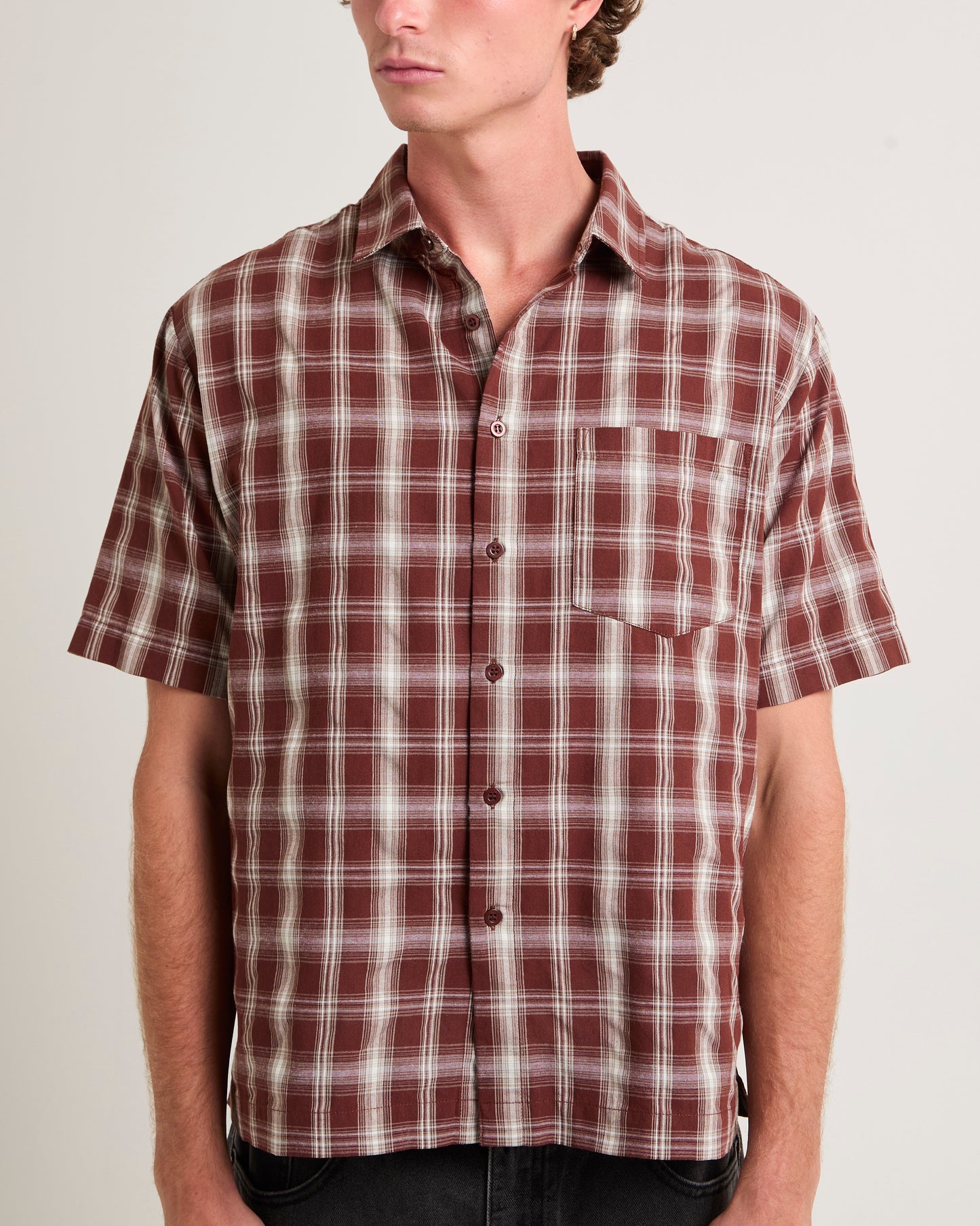 Figment Box Short Sleeve Check Shirt