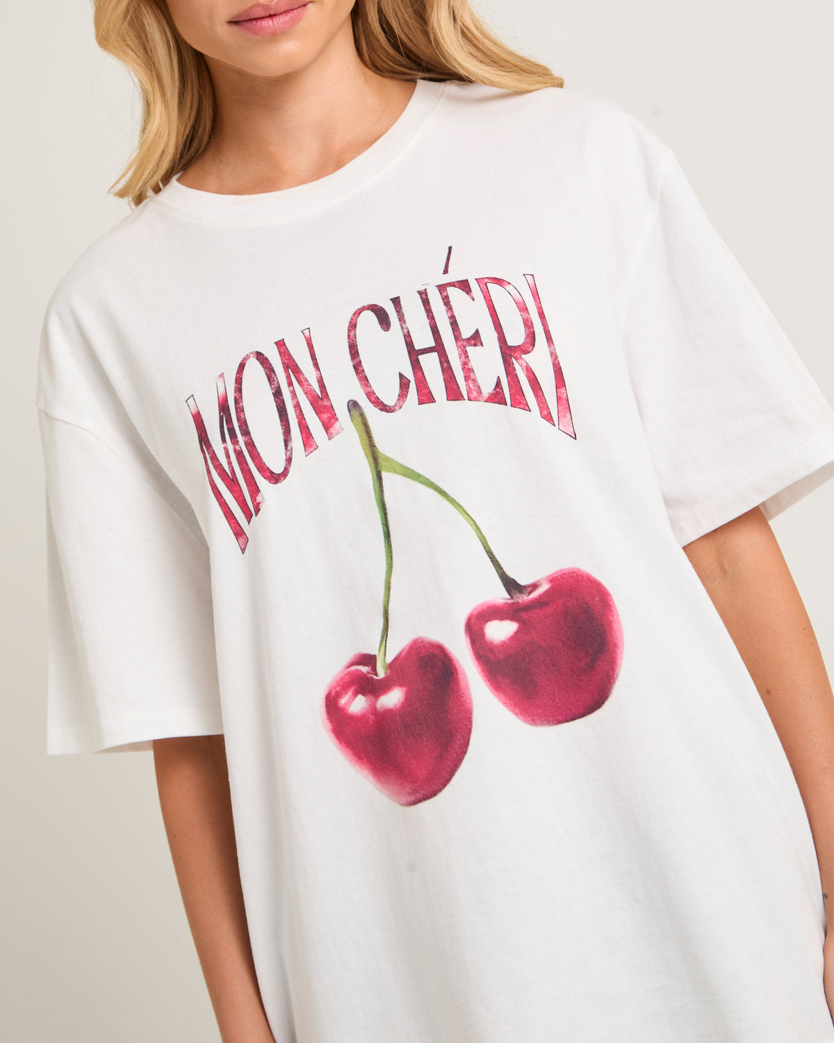 Mon Cheri Oersized T-Shirt WHITE