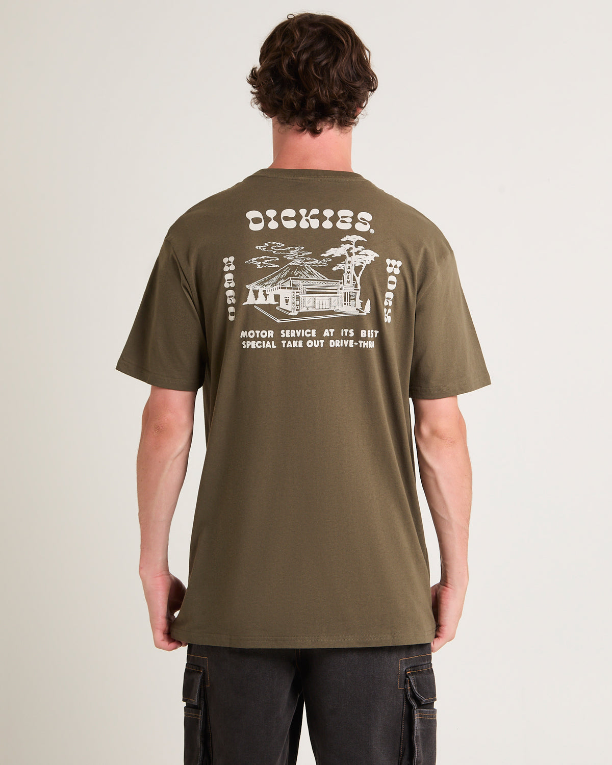 Motor Service T-Shirt RINSED MOSS