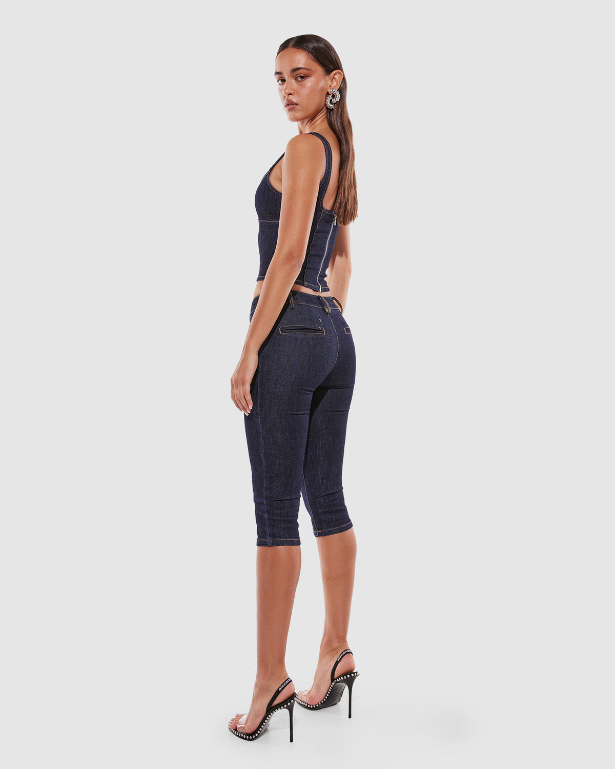 Hannah Capri Denim Pants DARK DENIM