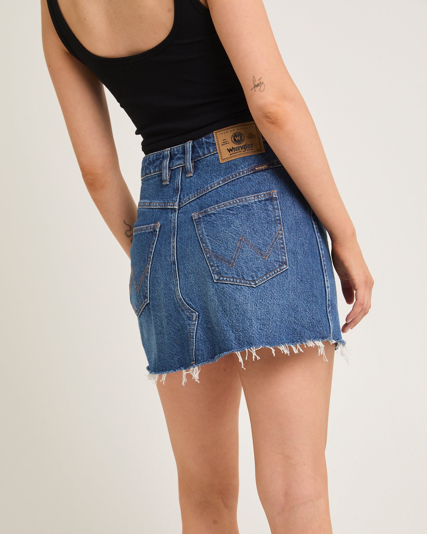 Repair Denim Mini Skirt