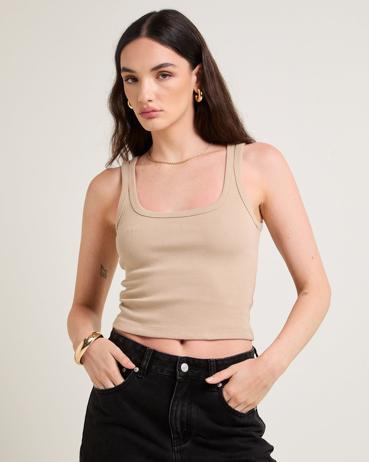 Super Scoop Classic Tank Top STONE