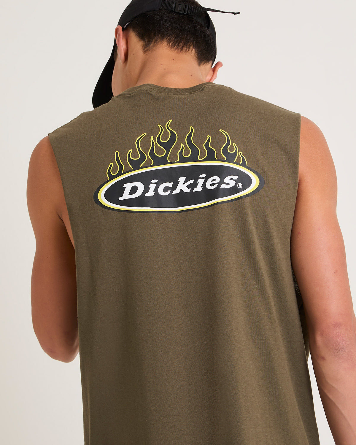 Fire Boy Muscle Tank Top RINSED MOSS