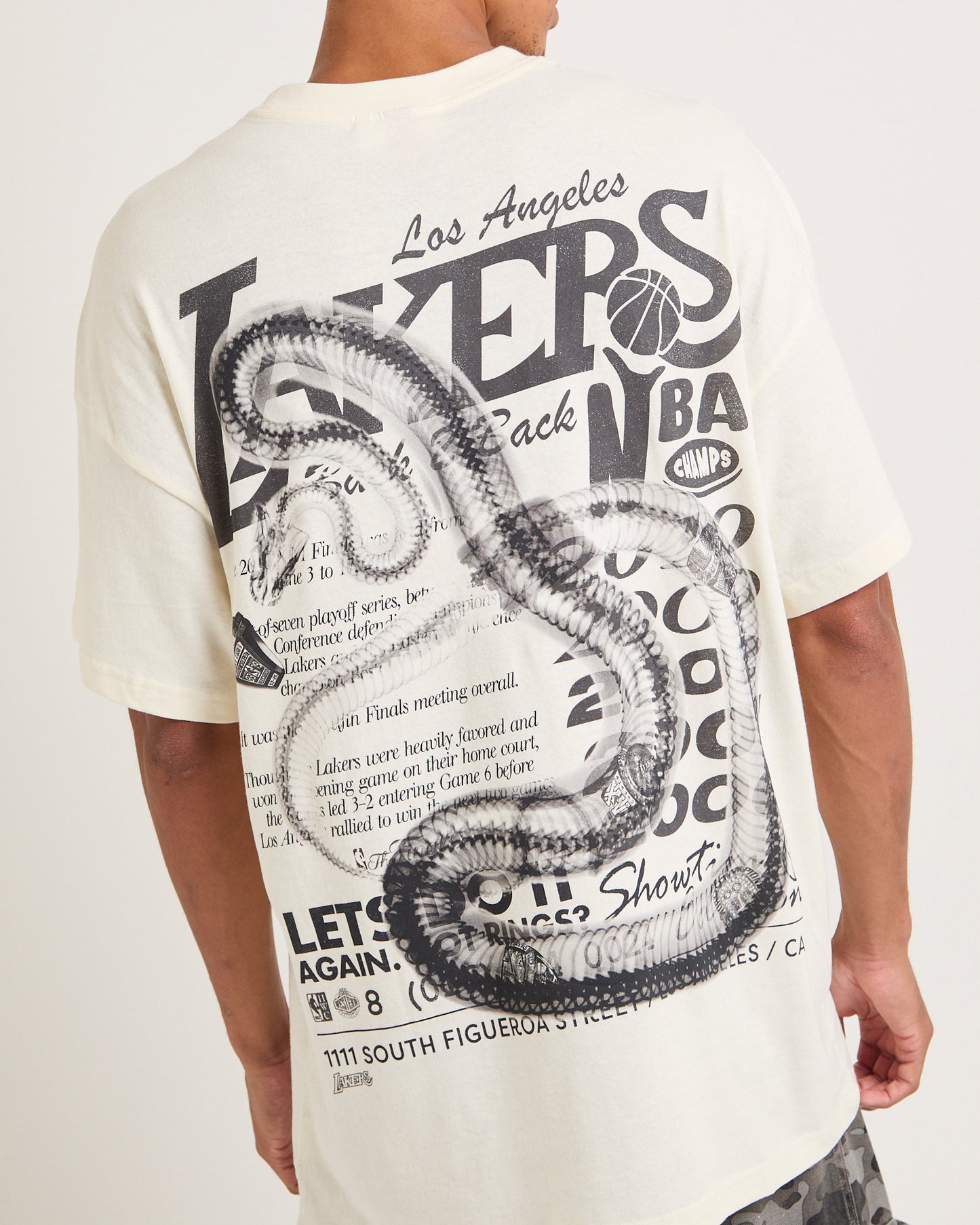 Los Angeles Lakers Radiograph Gold Rings T-Shirt