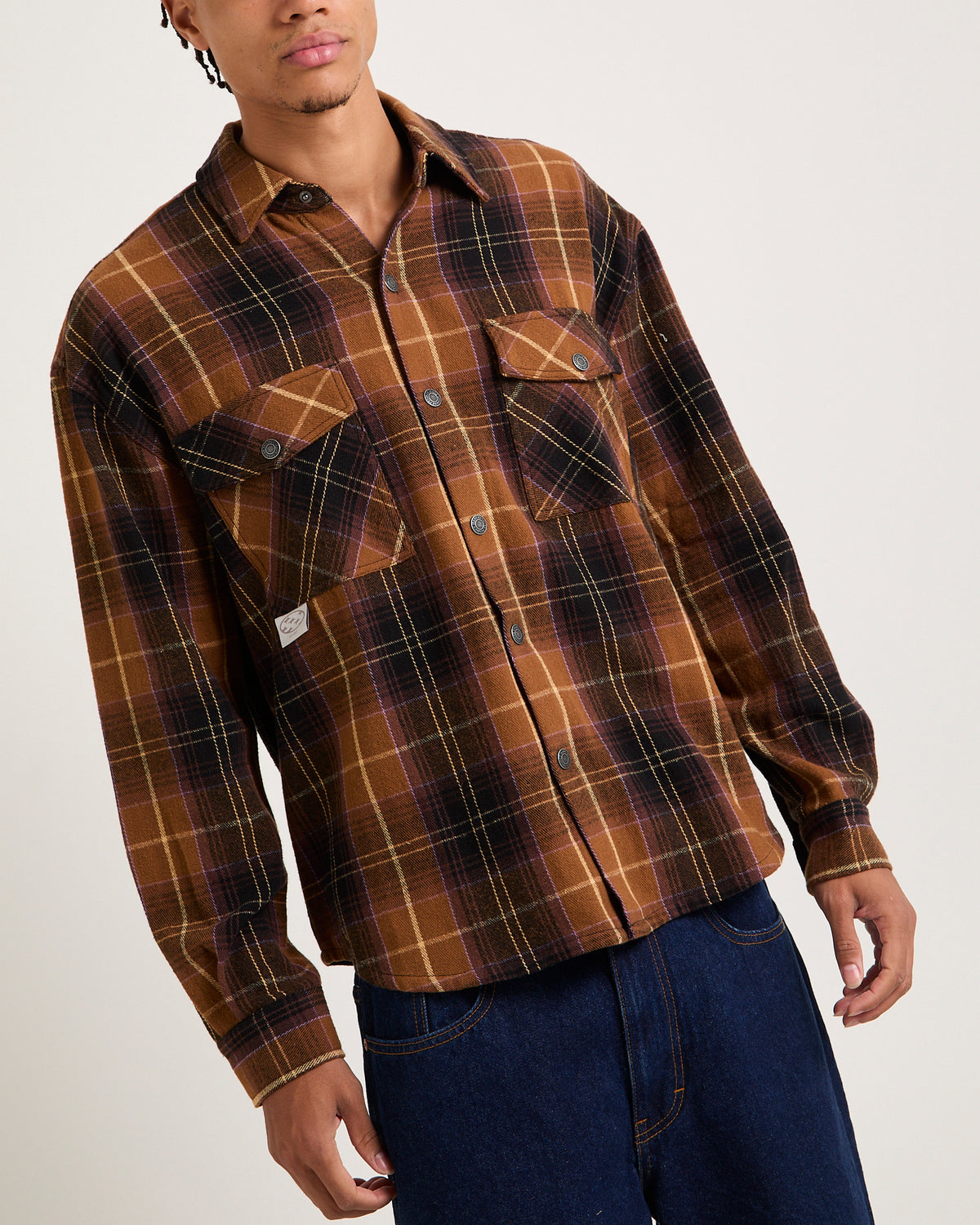 Denver Flanno Long Sleeve Shirt RUST