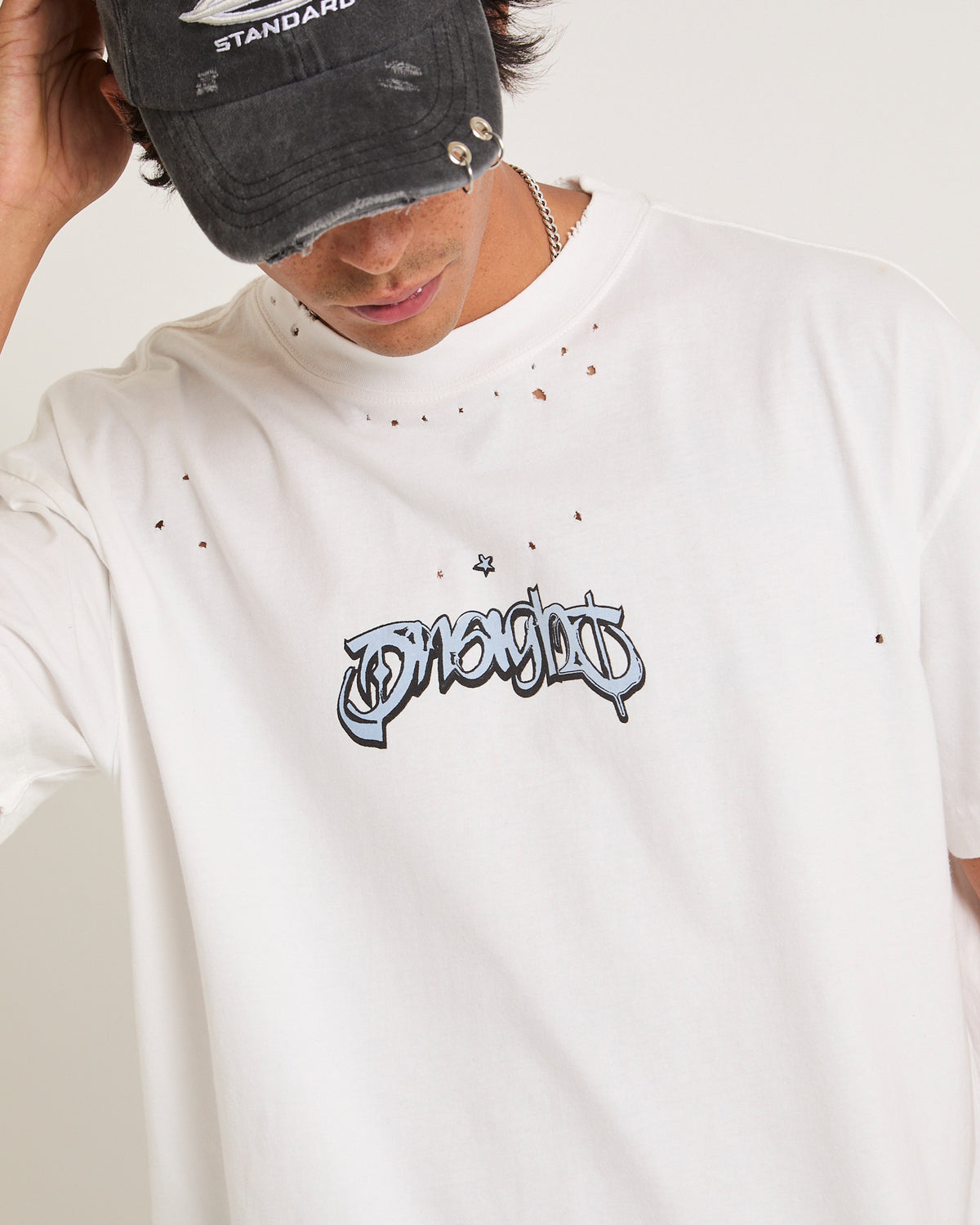 Solar Band Cropped T-Shirt WHITE