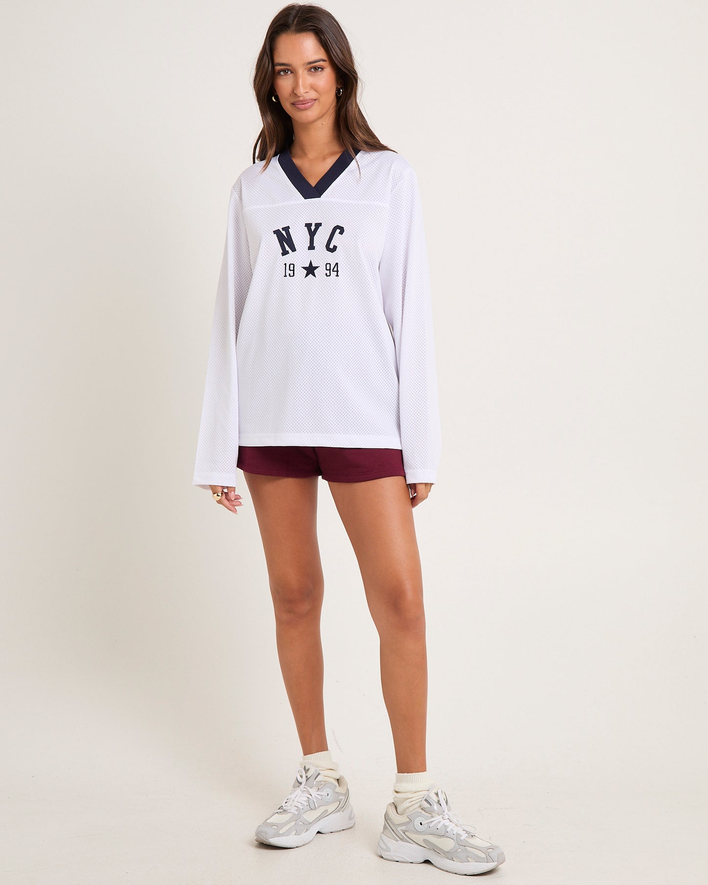 Brianna Mesh Sports Long Sleeve T-Shirt